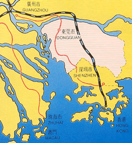 map of Dongguan